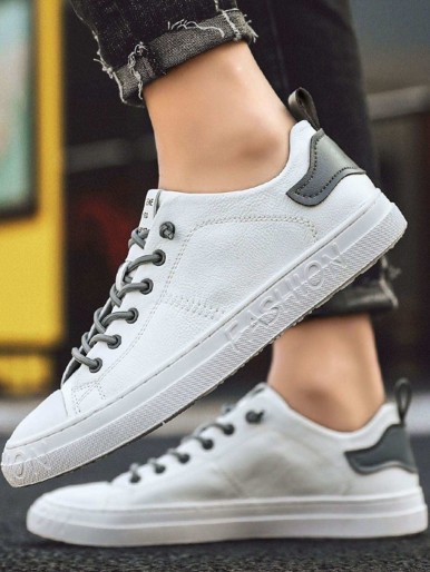 Men Stitch Detail Low Top Sneakers