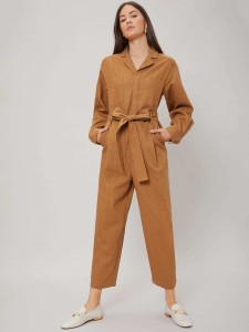 MOTF PREMIUM 100% LINEN CHEST POCKET SHIRT JUMPSUIT