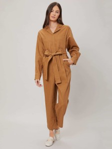 MOTF PREMIUM 100% LINEN CHEST POCKET SHIRT JUMPSUIT