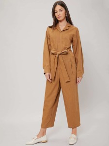 MOTF PREMIUM 100% LINEN CHEST POCKET SHIRT JUMPSUIT