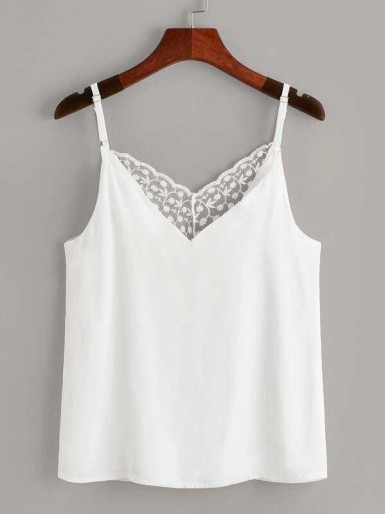 Lace Panel Cami Top