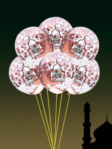 6pcs Ramadan Decorative Confetti Balloon