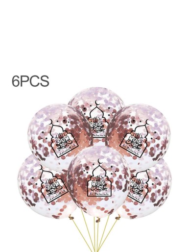 6pcs Ramadan Decorative Confetti Balloon