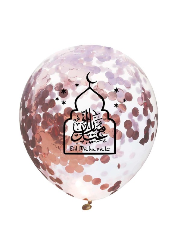 6pcs Ramadan Decorative Confetti Balloon