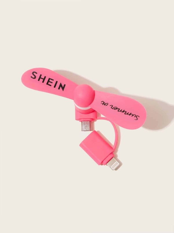 SHEIN Letter Graphic Portable USB Fan