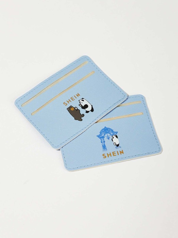 SHEIN Panda Print Card Case