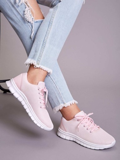 Lace-up Front Wide Fit Sneakers
