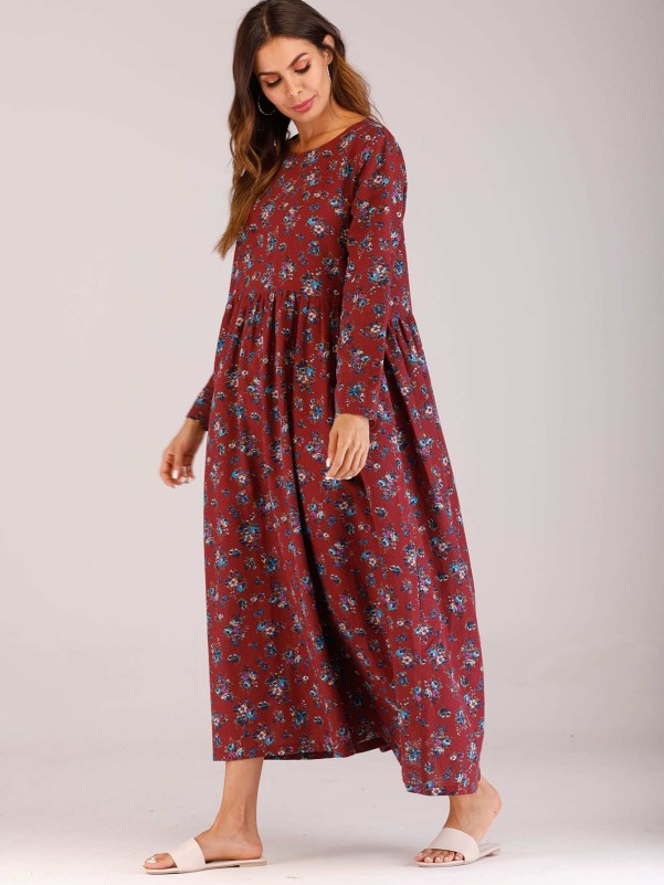 Floral print hidden sale pocket longline dress