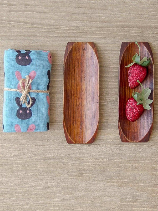 1pc Wooden Sushi Plate
