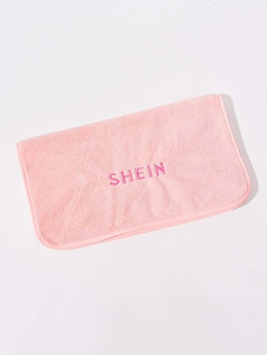 SHEIN Solid Flannel Face Towel