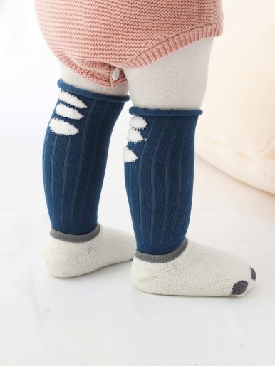 2pairs Baby Letter Graphic Socks