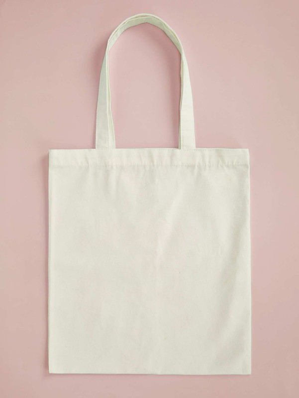 SHEIN Ice Cream Print Canvas Tote Bag