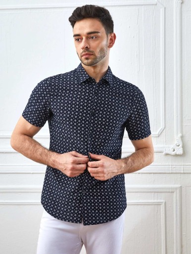 SHEIN Men Allover Print Shirt