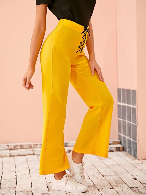 SHEIN High Waisted Flare-Leg Pants