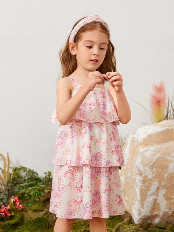 Toddler Girls Allover Floral Layered Cami Dress
