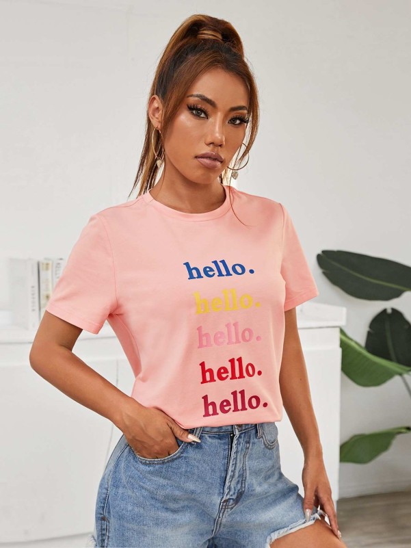 SHEIN Letter Graphic Tee