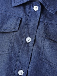 Toddler Girls Button Front Denim Overall