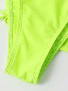 3pack Neon Lime Halter Bikini Swimsuit & Beach Shorts