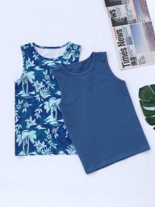 Boys 2 Pack Tropical Print Tank Top