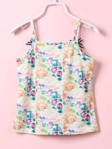 Toddler Girls Floral Bow Front Cami Top