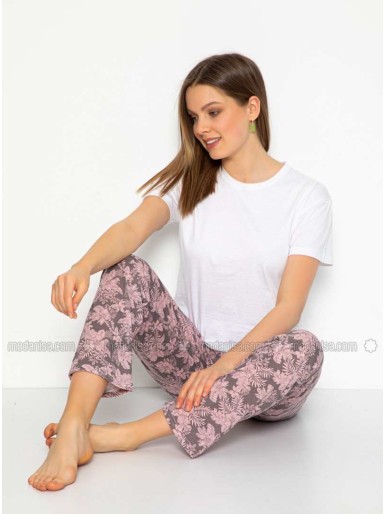 Floral Print Pyjama Bottom Lilac(pants only)