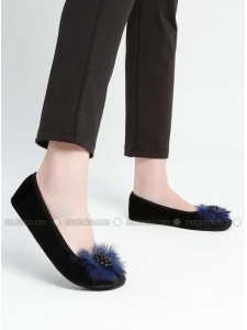 Navy Blue Flat Flat Shoes