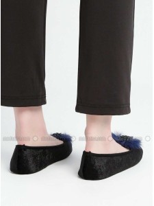 Navy Blue Flat Flat Shoes