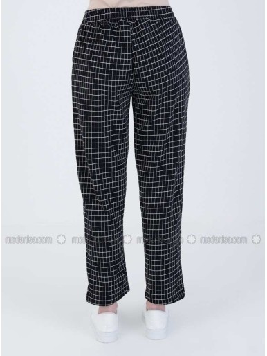 Black Checkered Pants