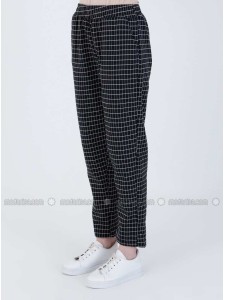 Black Checkered Pants