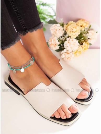 Mink Cream Sandal Slippers