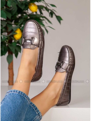 Flat Casual Silver Casual Shoes