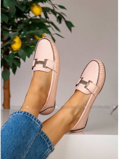 Flat Casual Silver tone Powder Casual Shoes