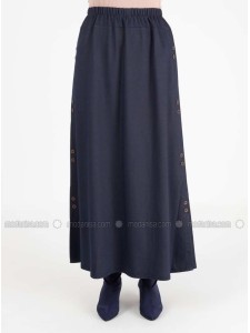 Navy Blue Plus Size Skirt