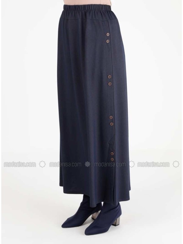 Navy Blue Plus Size Skirt