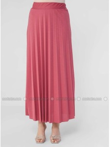 Dusty Rose Unlined Cotton Skirt