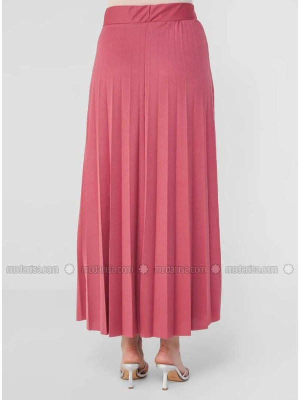 Dusty Rose Unlined Cotton Skirt