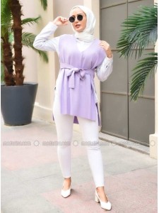 Unlined Lilac Knit Sweater