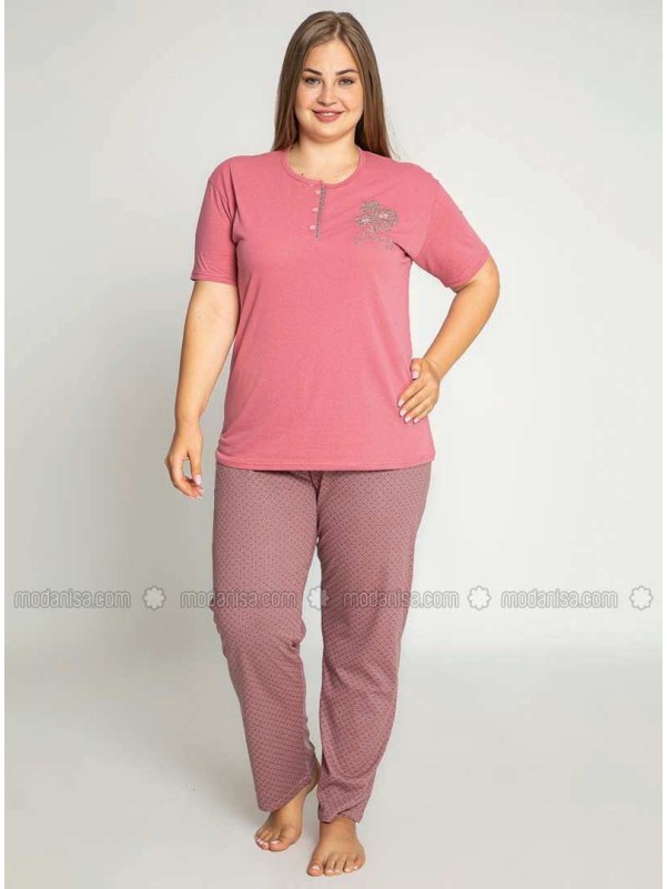 Rose Multi Plus Size Pyjamas