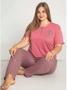 Rose Multi Plus Size Pyjamas