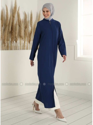 Zippered Abaya Indigo