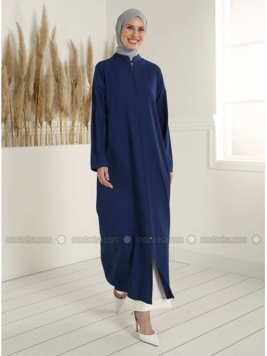 Zippered Abaya Indigo