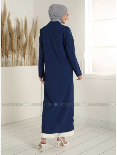 Zippered Abaya Indigo