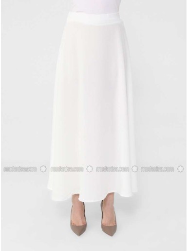 Full Tour Width Aerobin Skirt White Woman