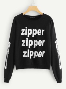 Letter Print Sweatshirt