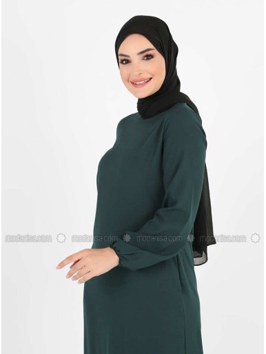 فستان بجيب مخفي أخضر زمردي تافين