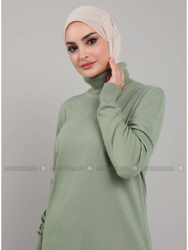 light green Crew neck Jumper Tavin