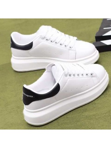Lace-up white leather Panel Trainers