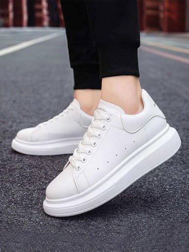 Lace-up leather Panel Trainers