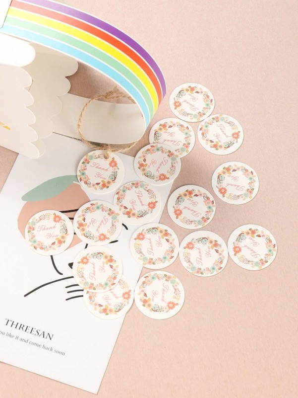 100pcs Slogan Graphic Candy Box Tag