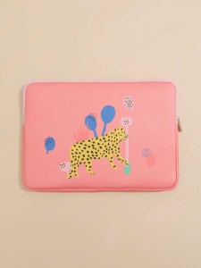 13 Inch Leopard Painted Laptop Bag